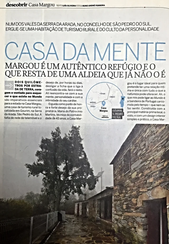 Reportagem da Revista de Sexta do Correio da Manhã sobre a Casa Margou